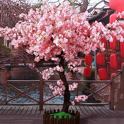 Árbol de flores de cerezo artificial, para bodas, interiores y exteriores, flores de cerezo artificiales en Sakura