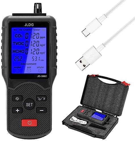 Multifunctional Air Quality Tester CO2 TVOC Meter Temperature Humidity Measuring Device Carbon Dioxide Monitor With LCD Screen