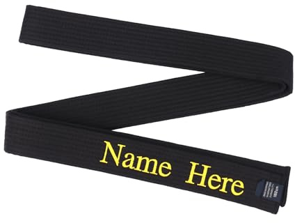 Dinikally Cintura con nome ricamato personalizzata per cintura da combattimento karate, taekwondo, Judo, BJJ (10 pezzi)