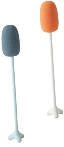 ABOOFAN Lot de 2 Brosses à Tasse à Manche Brosse de Nettoyage pour Biberons Lavable Lave-vaisselle pour La Salle de Bain Et L'alimentation de Bébé