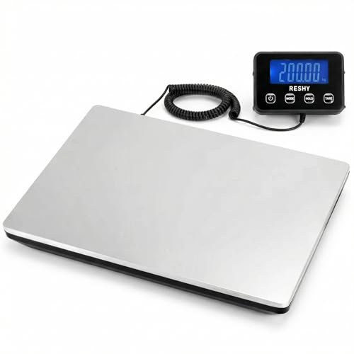 QWORK® Portvåg 200 kg, paketvåg, bagagevåg, batterier ingår inte, för företag, bagage, kontor
