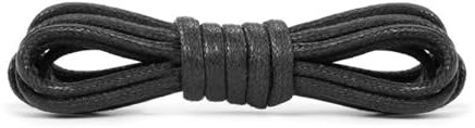 NIUSABOU Breite Schuhe mit flachen Sportschuhen, 1 Paar runde Schnürsenkel aus Seil, gewachste Schnürsenkel aus Baumwolle, Stiefelschnürsenkel for Schuhe, Abendschuhe, Schuhschnüre(Black,120cm)