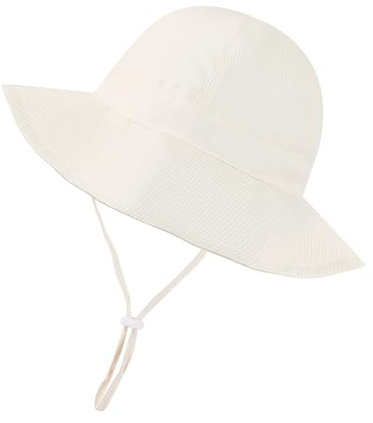 YAMEIZE Baby Sun Hat Boys Girls - Adjustable Wide Brim Toddler Bucket Hat UPF 50+ Sun Protection Hat Beach Holiday Summer Essentials