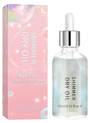 Glitzerndes Körperöl, schimmernd für den Körper, Highlighter für trockenes Gesicht, 15 ml – schimmerndes Körperöl, Highlighter für das Gesicht, aufhellendes Make-up