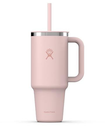 HYDRO FLASK - Travel Tumbler 1180 ml (40 oz) with Closable Press-In Straw Lid - Stainless Steel - Double Wall Vacuum Insulated - Splash resistant lid - Trillium