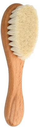 Naturhaarbürste für Babys, Babybürste aus weichen Borsten, ideale Haarbürste für Neugeborene, Babypflege Set für Neugeborene, Baby Zubehör für sanfte Kopfhautpflege, Baby Pflegeset Essentials