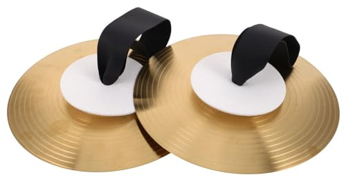 Platillos de Mano 8 Pulgadas para Niños, Par Metálico Escolar | Decoracion Colegio, Ensayos de Banda y Conciertos, Sonido Claro, Acabado Robusto y Portátil