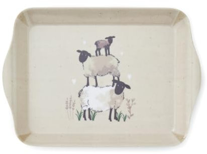 Cooksmart Plateau de dispersion Highland Sheep Scatter | Plateau en mélamine et Plastique avec imprimé Mouton et Nature | Léger et Durable | Plateau décoratif pour servir et présenter