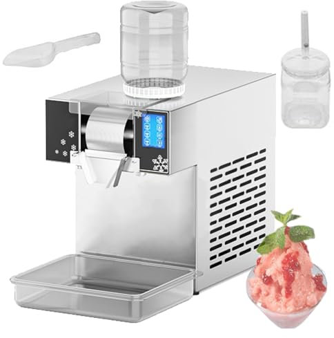 Máquina de hielo en forma de copo de nieve de 120 kg/24 h, trituradora de hielo eléctrica automática, máquina comercial de hielo en forma de copo de nieve para restaurantes, supermercados,A