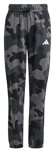 adidas Unisex - Bambini e Ragazzi Seasonal Essentials Camo Fleece Pant Juniors, Black/White, 15-16 Years