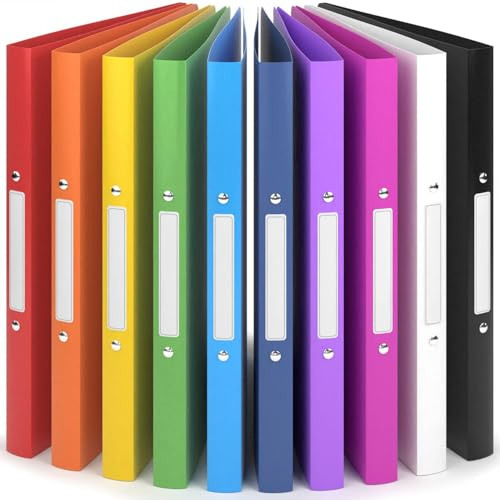 ACROPAQ - 10 x Classeur souple A4 | 2 anneaux | Avec étiquettes de dos, Dos de 2,5 cm, Couleur Forêt de la collection Nature - Petit classeur plastique A4 souple, Classeurs 2 anneaux, Farde