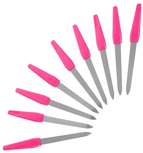 VICASKY 10 Stück Polierstreifen der Nagelfeile Maniküre UV Polieren grob Puffer Nagel Feilblock Nagelfüller Nagelschleifer Nagelpflegewerkzeug Nagelausrüstung Plastik Rosy