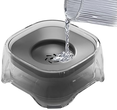 Wassernapf mit Spritzschutz für Hunde – spritzwasserfester Wasserspender für Haustiere | spritzfreie Feuchtigkeitswanne für Katzen, Welpen und kleine Hunde