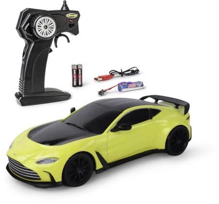 Carson 1:24 Aston Martin Vantage 2.4GHz 100% RTR Remote Controlled Car LED Lighting Driving Time Approximately 60 Minutes RC Vehicle Remote Control Remote Controlled Toy