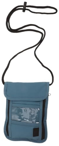 Reisepass Hülle aus Nylon mit Transparentem Fenster und Nackengurt | Aufbewahrung , für Wasserabweisend , Multifunktionale Reisedokumente und Karten , für Damen und Herren