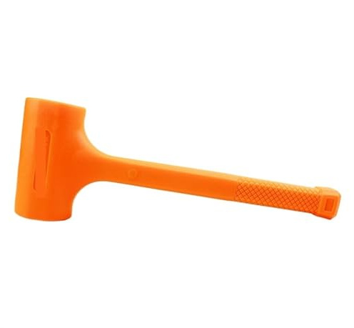 Gummiklubba, 0,5-4LB Multifunktionsverktyg Blåsklubba Orange Mjuk Gummihammare Installera Hammare Trägolvverktyg Ingen Elasticitet(1.5 LB)