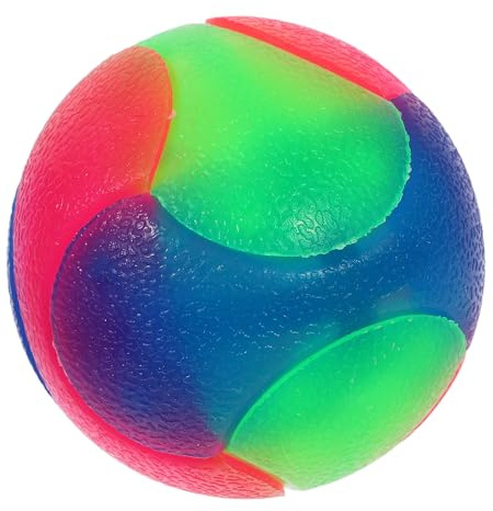 SOLUSTRE Leuchtender Hundeball mit LED Elastischer Kleiner Tennisball aus Tierfreundlichem Material Interaktives für Kleine Hunde Welpen und Katzen