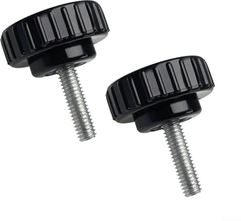 Rändelschrauben M6 x 35 mm mit gerändeltem Kunststoff-Knopf und Außengewinde für den Einsatz in verschiedenen industriellen Umgebungen, 2 Stück