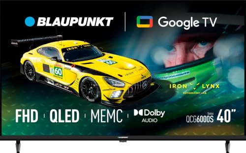 BLAUPUNKT Smart TV 40 QLED Full HD Google TV, Wi-Fi Bluetooth 40QCG6000S | Bluetooth 5.1, Dolby Audio, HDR10, HDMI/USB, DVB-T/T2/C/S/S2