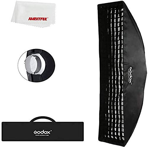Godox Softbox Strip Grid Strip Box Honeycomb Grid Softbox for Photo Strobe Studio Flash Bowens Mount (FW35X160)