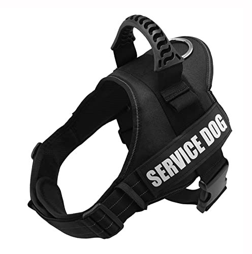Hundegeschirr Mit Klettverschluss,Anti Zug Atmungsaktiv Brustgeschirr No Pull Sicherheitsgeschirr Reflektierend Dog Harness Einstellbar Weich für Große/Kleine Hunde(Schwarz,XS)