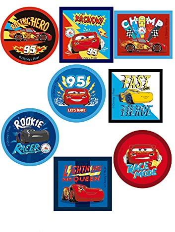 8 toppe serigrafate per bambini da stirare sui vestiti. Applicazioni termoadesive per riparare e decorare pantaloni, giacche, maglioni, zaini, ecc. (Cars Forma)