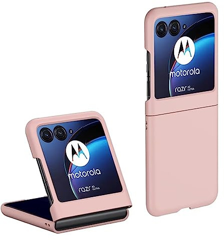 Topme Coque de téléphone Hard Skin pour Motorola Moto Razr 40 Ultra 6.9, Manchon de Protection Antichoc en Polycarbonate - Rose