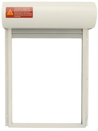 Fdit Automatischer Hühnerstall-Türöffner, Batteriebetriebener Hühnertüröffner mit LED-Anzeige, Automatische Hühnertür für den Bauernhof (Weiß)