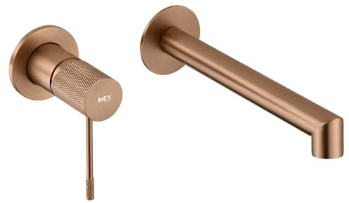 IMEX GLD038/ORC LINE Monomando Empotrado Lavabo Oro Rosa Cepillado