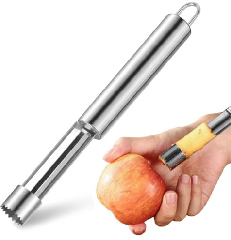 YIPFEN Extractor de Corazones de Manzanas de Acero Inoxidable Cortador de Manzanas y Extractor de Corazones para Manzanas y Peras Herramienta de Cocina Resistente y Fácil de Limpiar