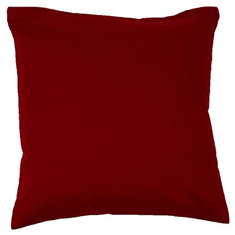 Hans-Textil-Shop Kissenbezug 30x30 Bordeaux Rot Dunkelrot Baumwolle – einfarbige Kissenhülle Uni mit Reißverschluss, Sofakissen & Dekokissen