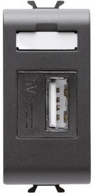 Gewiss gw12460 – Alimentatore USB per ricarica Movil Nero