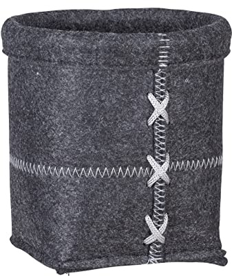 WENKO Aufbewahrungskorb Mara Filz S Anthrazit - Badkorb, Küchenkorb Fassungsvermögen: 2 l, Polyester, 15 x 15 x 15 cm, Anthrazit