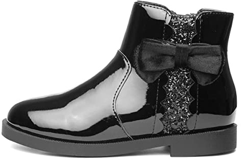 Walkright Lauren Girls Black Patent Ankle Boot - Size 10 Child UK - Black