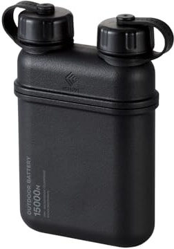 ELECOM NESTOUT Portable Charger, 15000mAh Outdoor Battery Power Bank, 32W USB-C Fast Charging PD, Waterproof IP67, Durable Shockproof, Battery Pack for Smartphone Tablet Hiking Travel Camping - Black