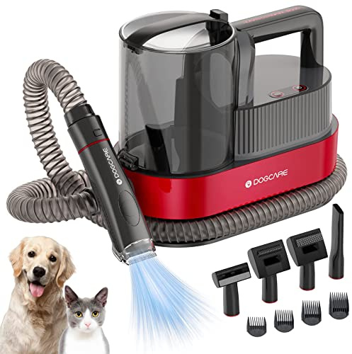 DOGCARE Pet Clipper Grooming Kit and Vacuum Suction 99% Pet Hair, Professional Grooming Clippers for Dog