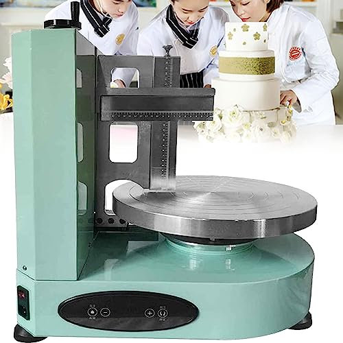 GEJLELDS Cake Cream Spreading Coating Smearing Machine Cake Cream Smoother Adjustable Cake Scraper for 4-12inch Cake 304 Stainless Steel,Green
