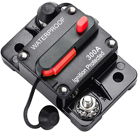Gebildet 12V-42VDC (300A) Interruttore Automatico 300Amp con Ripristino Manuale Fusibile in Linea Impermeabile Inverter per Motori Marini da Traina Barca ATV Alimentazione Manuale