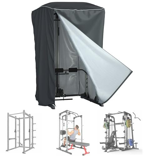 WJYZHM Power Cage Abdeckung, Krafttraining, Power-Käfig-Abdeckungen, 213,4 cm H x 119,4 cm L x 175,3 cm B-Squat Rack Käfigzubehör für drinnen und draußen, universell, staub- und wasserdicht,