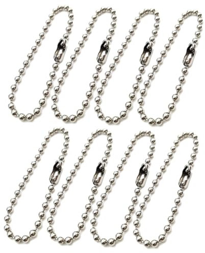 EXCEART 2 Juegos de Llaveros de Cadena de Longitud Ajustable con Conector de Cuentas de Metal Y Cadena de Acero 200 Piezas
