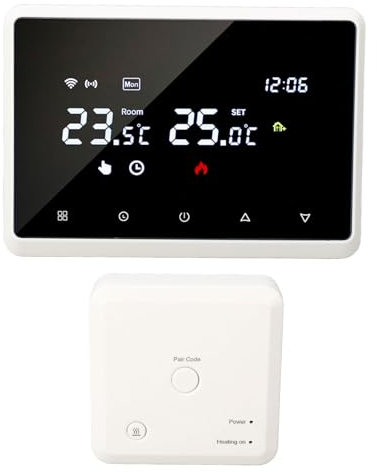 ME98 White Graffiti Wireless WIFI Regolatore di Temperatura Per Stufa Intelligente a Parete, Regolatore di Temperatura Per Riscaldamento a Pavimento Ad Acqua, Telecomando Mobile 230V