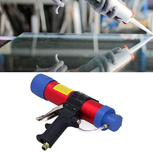 Pneumatic Glass Glue Gun Air Caulking Power Tools Q3‑310ML Aluminum, for Photovoltaic, Solar Modules, with Bathtubs, Fish Tanks, Glass Doors and Window