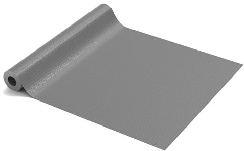 Bäcker & Lecker Schubladenmatte Antirutschmatte küche 40x600 cm Kühlschrank matten schubladen Einlagen Zuschneidbar Schubladen Matte für Küchenladen Kühlschran Regale grau