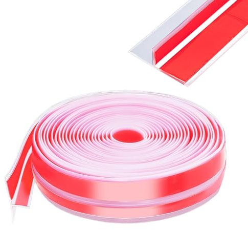 lyanny Bande d'étanchéité en silicone transparent en forme de T, bande de joints de porte coupe-froid, boudin de porte auto-adhésif, bande d'étanchéité de porte