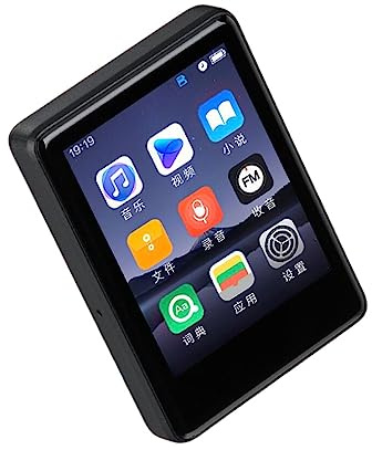 siduytin 2.4 Inch Touch Screen MP4 Player E-book Reader Cycling Portable Bluetooth-compatible 5.2 MP3 Music Players Rechargeable, Black, 64GB