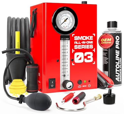 *Modelo de actualización 2025* Máquina de humo automotriz con el mejor líquido de humo clasificado - Detector de fugas EVAP con compresor de aire incorporado - Modelo 03 Plus - Kit de herramientas