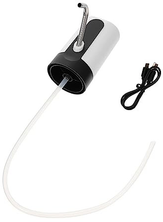 OSALADI Dispensador De Agua Portátil para Garrafas De 5 Galones, Bomba Eléctrica Purificada, Color Blanco, Compacto y Ligero para Hogar y Oficina, Uso Práctico y Seguro