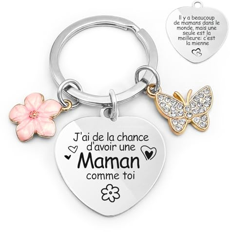 Porte-Clefs pour la Fête des Mères - Cadeau pour Maman, Idée Anniversaire et Noël