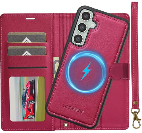Coque pour Samsung Galaxy S25 5G, 2 en 1 Amovible Housse en Cuir Etui Folio à Clapet Dragonne, Portefeuille RFID Blocage, Béquille, Fentes pour Cartes, Folio Magnetique Etui Cuir pour Samsung S25