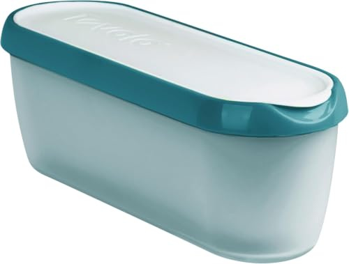 Tovolo Reusable Ice Cream Containers for Homemade Ice Cream Marine Blue, Glide A Scoop Ice Cream Tub for Ice Cream, 1.5 Quart BPA Free Insulated Freezer Safe Ice Cream Container with Lid